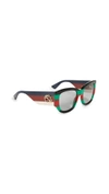 GUCCI SYLVIE BOLD CAT EYE SUNGLASSES