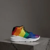 BURBERRY Rainbow Leather High-top Sneakers,40781951