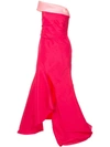 OSCAR DE LA RENTA OSCAR DE LA RENTA ONE-SHOULDER GOWN - PINK & PURPLE