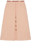 GUCCI WOOL SKIRT WITH GG BUTTONS