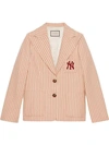 GUCCI SILK WOOL JACKET WITH NY YANKEES™ PATCH