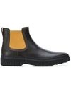TOD'S TOD'S RIDGED SOLE CHELSEA BOOTS - BROWN