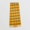 Burberry The Classic Vintage Check Cashmere Scarf In Vibrant Yellow