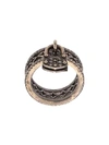 LOREE RODKIN 18kt gold padlock charm ring