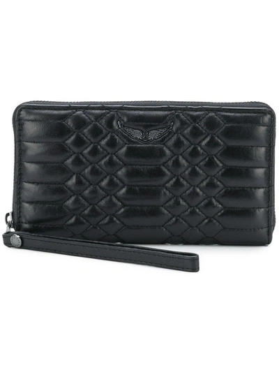 Zadig & Voltaire Compagnon Matelassé Wallet In Black