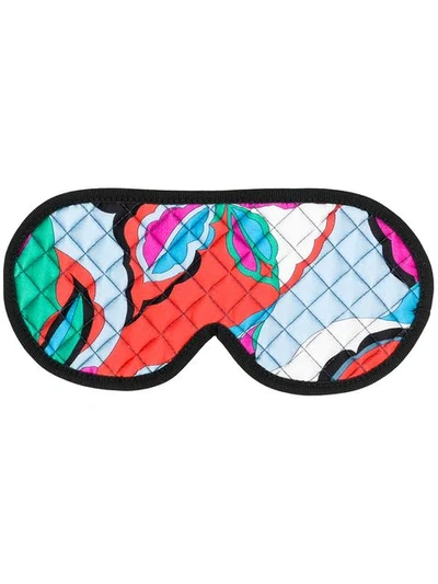 Emilio Pucci Quilted Eye Mask In Blue