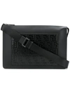 FENDI LOGO EMBOSSED SHOULDER BAG