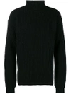 RICK OWENS ROLL NECK KNITTED JUMPER