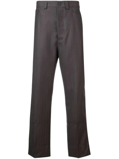 Lanvin Straight Trousers In Brown