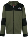 THE NORTH FACE THE NORTH FACE COLOUR BLOCK ZIP HOODIE - GREEN