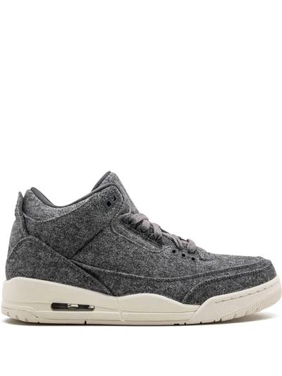 Jordan Air  3 Retro Wool Sneakers In Grey