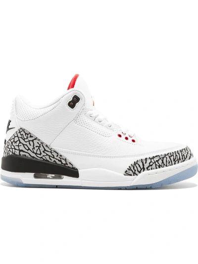 Jordan Men's Air  3 Retro Shoes In Summit White/fire Red/black