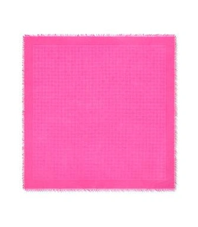 Tory Burch Jacquard Traveler Scarf In Crazy Pink