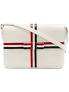 THOM BROWNE THOM BROWNE GIFT BOX BAG WITH BOW IN LEATHER - WHITE