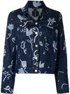 PS BY PAUL SMITH PS BY PAUL SMITH ARTISTIC PRINTED DENIM JACKET - BLUE
