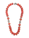 LOREE RODKIN CORAL MAHARAJAH BEADED NECKLACE