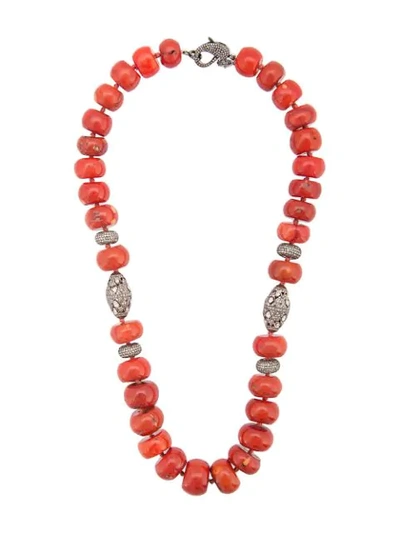 Loree Rodkin Coral Maharajah Beaded Necklace In Red