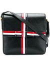 THOM BROWNE SQUARE PEBBLED LEATHER GIFT-BOX BAG