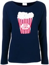 ALLUDE POPCORN INTARSIA JUMPER