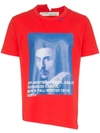 Off-white Off White Bernini S/s Spliced Tee In Red
