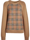 BURBERRY JACQUARD-PULLOVER MIT VINTAGE-CHECK