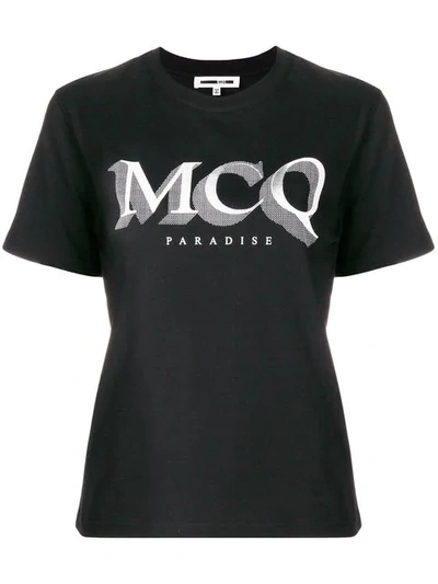 Mcq By Alexander Mcqueen Paradise T-shirt In Black