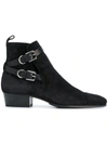 BALMAIN BALMAIN WESTERN ANKLE BOOTS - BLACK