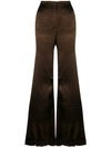 MARNI FRAYED FLARED TROUSERS