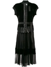 SACAI SACAI DECONSTRUCTED BOMBER DRESS - BLACK