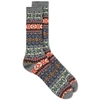 ANONYMOUS ISM Anonymous Ism Fair Isle Crew Sock,15158700-8570