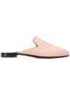 Bottega Veneta Intrecciato Slippers In Pink