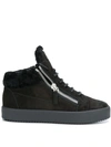 Giuseppe Zanotti Side Zip Low-top Sneakers In Black