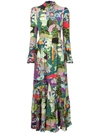 La Doublej Visconti Silk Maxi Dress In Multicolour