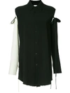 SONG FOR THE MUTE SONG FOR THE MUTE ASYMMETRIC LONG-SLEEVED BLOUSE - BLACK