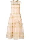 SIMONE ROCHA SIMONE ROCHA EMBROIDERED TULLE DRESS - NEUTRALS