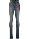 GUCCI GUCCI HIGH-WAISTED SKINNY JEANS - BLUE