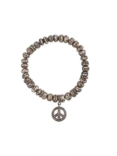 Loree Rodkin Peace Charm Bracelet In Metallic