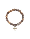 LOREE RODKIN bone bead cross bracelet