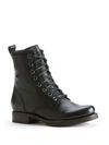 Frye Veronica Leather Combat Booties In Black