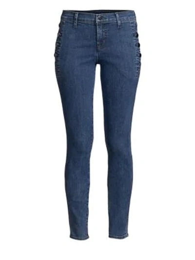 J Brand Zion Button-detail Skinny Jeans In Static