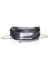 AVEC LA TROUPE Chain Metallic Leather Belt Bag