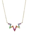 ANZIE Multicolored Sapphire & 14K Yellow Gold Necklace