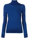 N•peal Superfine Roll Neck Sweater In Blue