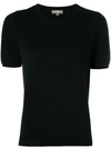 N•peal Round Neck Knitted T Shirt In Black