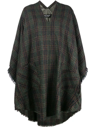 Junya Watanabe Tartan Check Poncho - Green