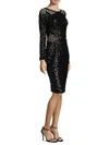 THEIA Sequin Cocktail Dress,0400099005078