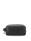 BARBOUR Compact Leather Washbag