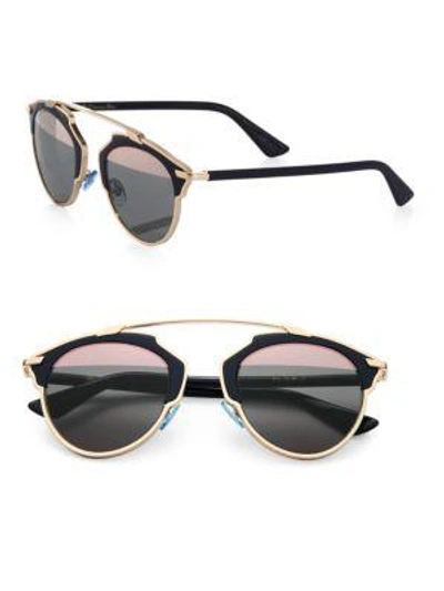 Dior So Real 48mm Trouseros Sunglasses In Gold