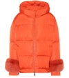 MONCLER Effraie毛皮边饰羽绒夹克,P00341608