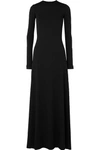 MICHAEL LO SORDO OPEN-BACK RIBBED STRETCH-JERSEY MAXI DRESS